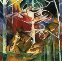 Deer in The Forest I by Franz Marc