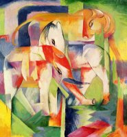 Elephant Horse and Cow by Franz Marc
