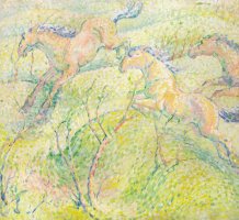 Jumping Horses by Franz Marc
