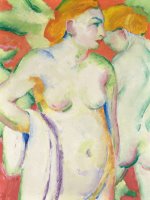 Nudes In Cinnabar by Franz Marc