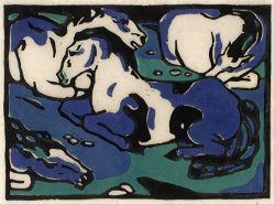 Resting Horses by Franz Marc