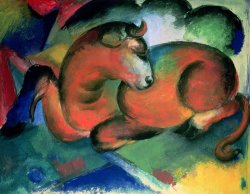 The Red Bull by Franz Marc