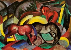 Three Horses by Franz Marc