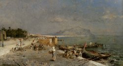 On The Waterfront at Palermo by Franz Richard Unterberger