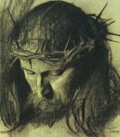 Head of Christ by Franz Von Stuck