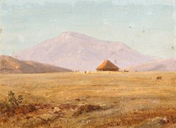 Ecuador , Mountain Plateau with Hut by Frederic Edwin Church