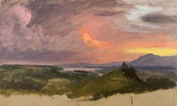 Sunset in The Hudson Valley by Frederic Edwin Church