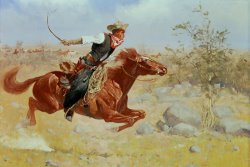 Galloping Horseman by Frederic Remington