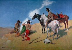Smoke Signals by Frederic Remington
