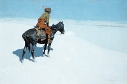 The Scout Friends or Foes by Frederic Remington