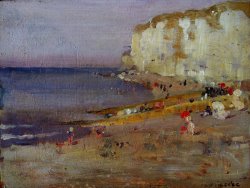 On The Beach at Dieppe by Frederick Carl Frieseke