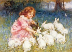 Feeding the Rabbits by Frederick Morgan