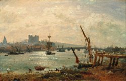 Rochester Cathedral And Castle by Frederick Nash