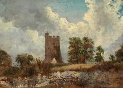 Landscape with a Church by Frederick W. Watts
