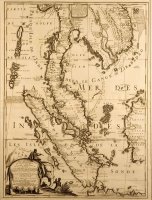Antique Map of South East Asia by French School