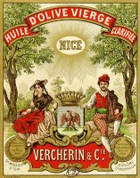 Label For Vercherin Extra Virgin Olive Oil by French School