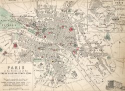Map Of Paris At The Outbreak Of The French Revolution by French School