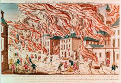 Representation of the Terrible Fire of New York by French School