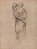A Young Girl Holding a Child by Gainsborough, Thomas