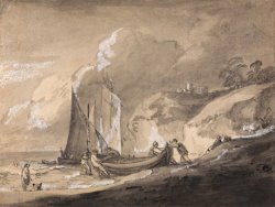 Coastal Scene with Figures And Boats by Gainsborough, Thomas