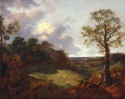 Wooded Landscape with a Cottage And Shepherd by Gainsborough, Thomas