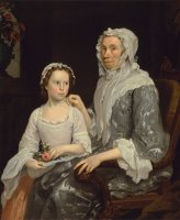 Portrait of an Elderly Lady And a Girl by George Beare