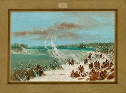 Portage Around The Falls Of Niagara At Table Rock by George Catlin