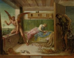 When Poverty Comes in at The Door Love Flies Out The Window by George Frederick Watts