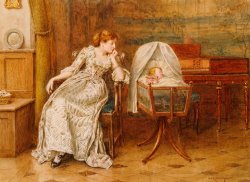 An Interior With A Mother And Child by George Goodwin Kilburne