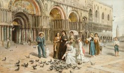 The Pigeons Of St Mark S by George Goodwin Kilburne