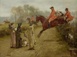 Watching The Hunt by George Goodwin Kilburne