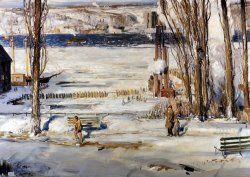 A Morning Snow, Hudson River by George Wesley Bellows