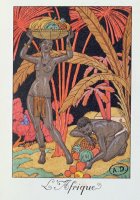 'africa' Illustration For A Calendar For 1921 by Georges Barbier