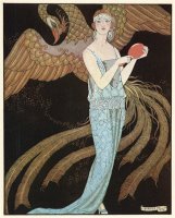 Blue Dress by Beer by Georges Barbier