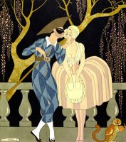 Harlequin's Kiss by Georges Barbier