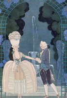Love Under The Fountain by Georges Barbier