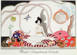 Midnight Or The Fashionable Apartment 1920 by Georges Barbier