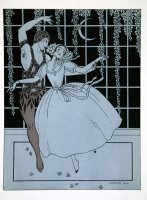 Spectre De La Rose From The Series Designs on The Dances of Vaslav Nijinsky by Georges Barbier