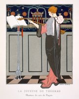 The Theorbo Player by Georges Barbier