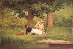 The Flirtation by Georges Croegaert