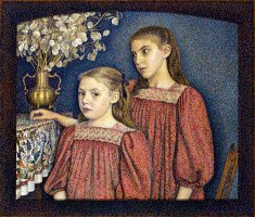 The Two Sisters Or The Serruys Sisters by Georges Lemmen