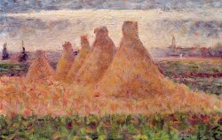 Straw Stacks by Georges Pierre Seurat