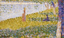 Women On The River Bank by Georges Pierre Seurat