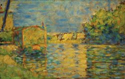 Banks of The Seine Near Courbevoie by Georges Seurat