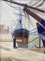 Corner of The Harbor of Honfleur by Georges Seurat