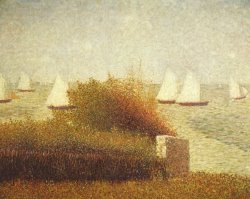Race in Grandcamp 1885 by Georges Seurat