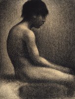 Seated Nude Study for 'une Baignade' by Georges Seurat