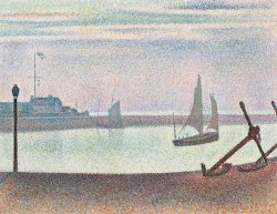 The Channel At Gravelines In The Evening by Georges Seurat