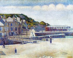 The Harbour And The Quays at Port En Bessin 1888 by Georges Seurat
