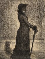 Woman Strolling by Georges Seurat